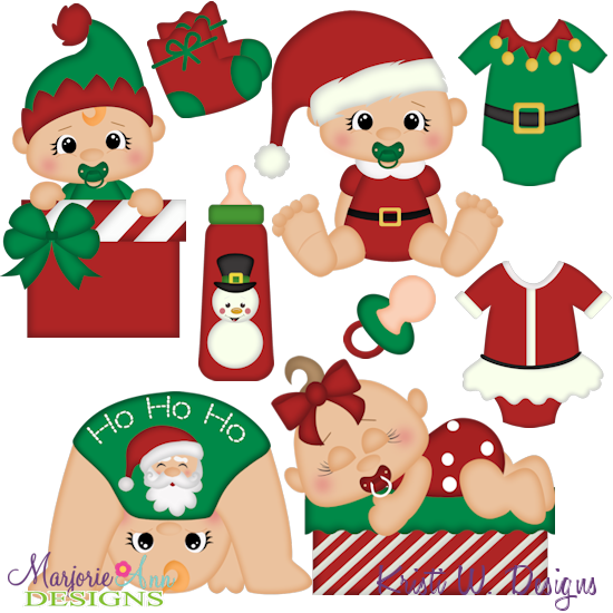 Baby Christmas SVG Cutting Files + Clipart - Click Image to Close